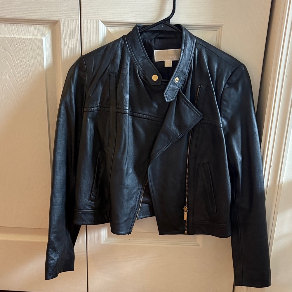 Michael Kors Black Leather Jacket for Women